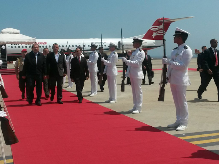 Presidente Daniel Ortega llega a Venezuela